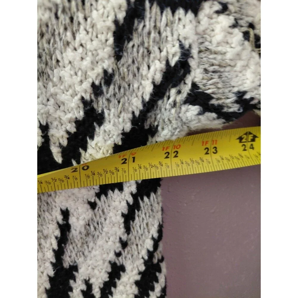 Vtg JT Beckett Knitted Sweater Men's Size Large White Gray Black Made in USA